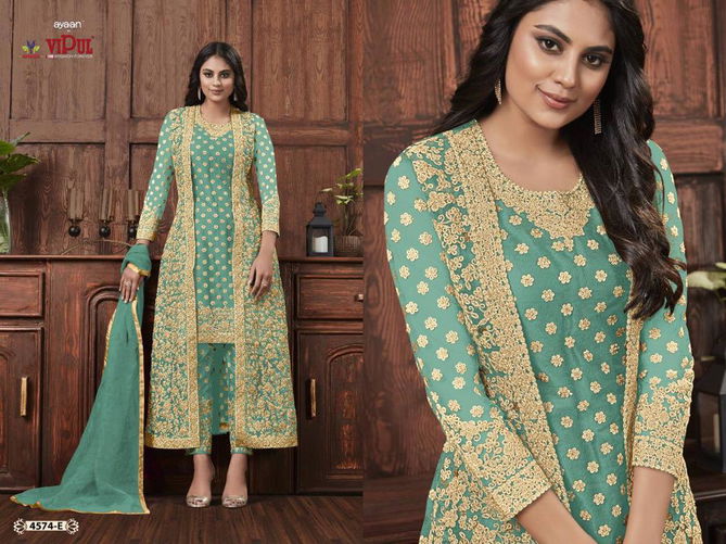 Ayaan By Vipul Embroidery With Koti Designer Salwar Suits